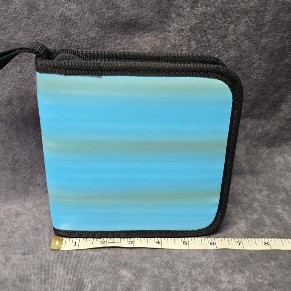 Blue Iridescent Rainbow CD Carrying Case Holds 24 Music CD's DVD Movies - Picture 9 of 10